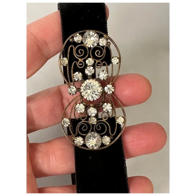 Early 20th Century Czech Rhinestone Choker For Sale - Image 4 of 8