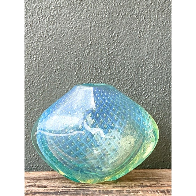 Vintage Italian Art Glass Vase For Sale In West Palm - Image 6 of 12