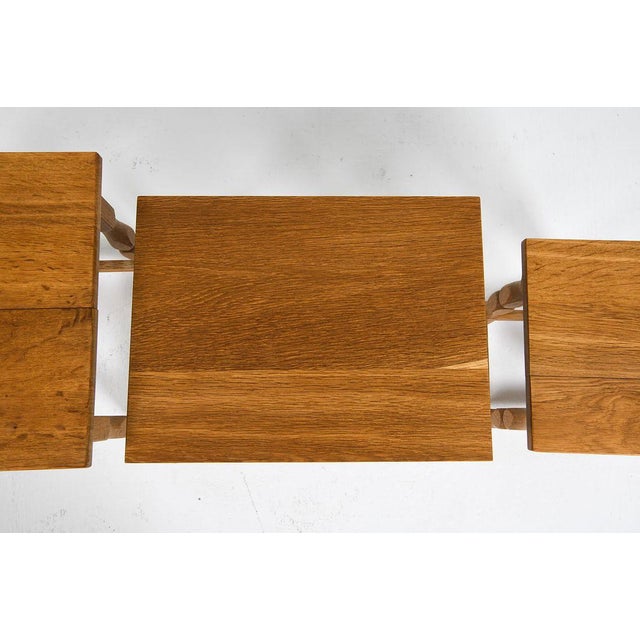 1970s Three Oak Nesting Tables Attributed to Henning Kjaernulf For Sale In New York - Image 6 of 14