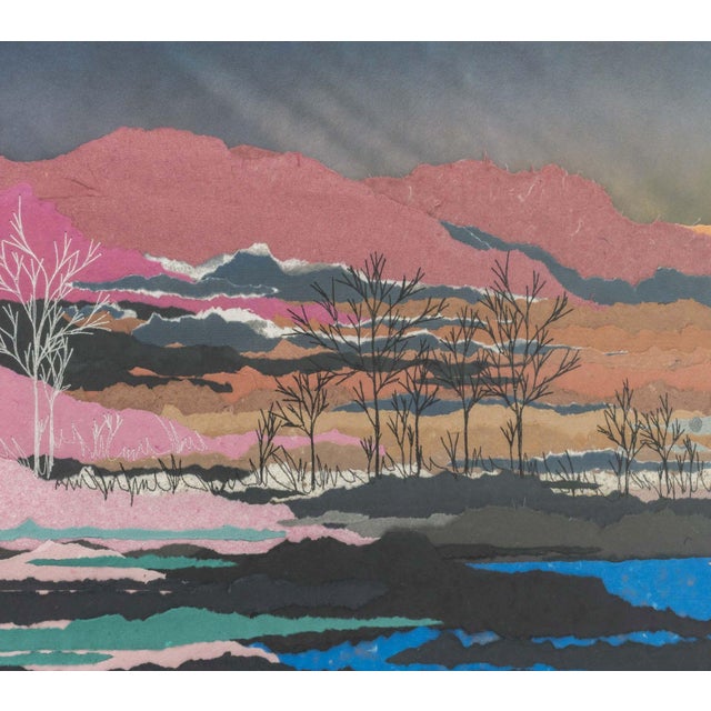 Textile m.p. Marion "Landmarkings Diptych" Mixed Media For Sale - Image 7 of 18