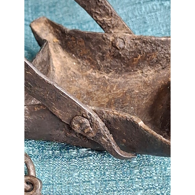 Rare 18th C Wrought Iron 4-Wick Fat Lamp Primitive Star Crusie Lighting Antique For Sale - Image 13 of 18