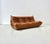 Mid-Century Modern French Togo Sofa in Dark Cognac Leather attributed to Michel Ducaroy for Ligne Roset For Sale - Image 3 of 12