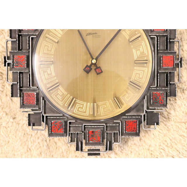 1970s Electric Wall Clock from Atlantic, 1970s For Sale - Image 5 of 11