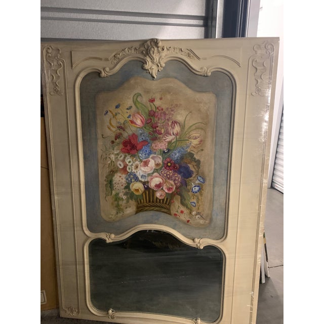 Late 19th Century Antique Trumeau With a Floral Painting For Sale - Image 5 of 9