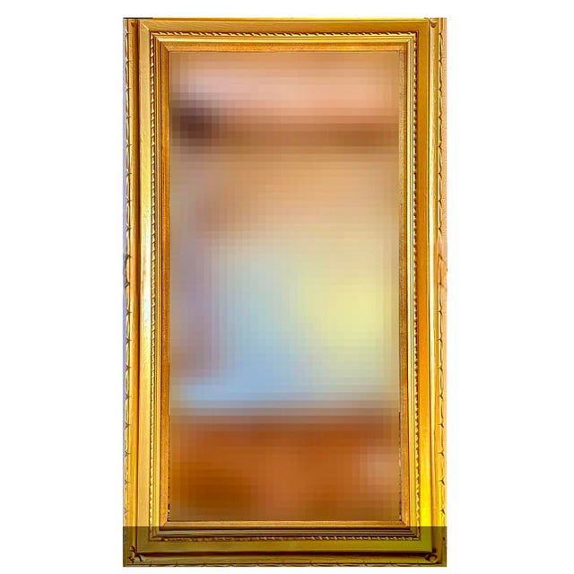 Vintage Bella French Floor Mirror**Large Ornate Solid Wood Gold Frame**OBO For Sale - Image 4 of 4