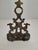 An authentic antique North African (Moroccan) cast brass Hanukkah lamp (Hanukkiah), designed for both wall-hanging (via...