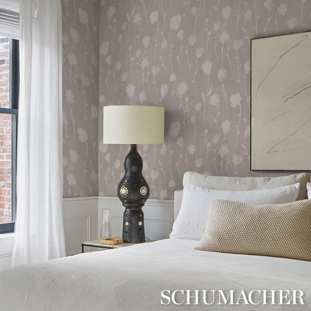 2020s SAMPLE - Schumacher x Backdrop Before Midnight Wallpaper In Light Beige For Sale - Image 5 of 5