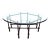 Vintage Baker Style Tortoise Shell Faux Bamboo & Glass Coffee Table For Sale
