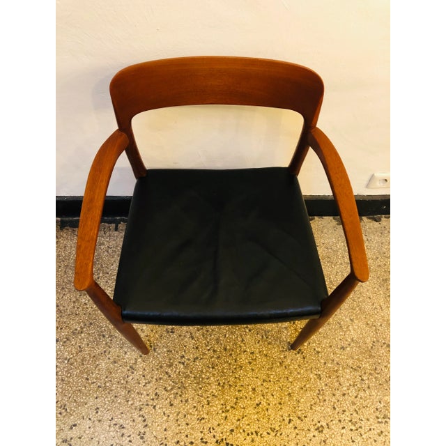 Teak & Leather Dining Chair by N.O. Møller for J.L. Møllers, 1950s For Sale - Image 4 of 15