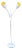 1960s Mid-Century Modern 2-Light Cattail Floor Lamp With Adjustable Gooseneck Arms For Sale
