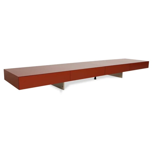Pass Sideboard in Red Wood with Drawers from Molteni For Sale - Image 15 of 15
