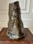 Vintage Large Handcrafted Brutalist Ceramic Vase in Olive Green & Brown For Sale In Los Angeles - Image 6 of 18