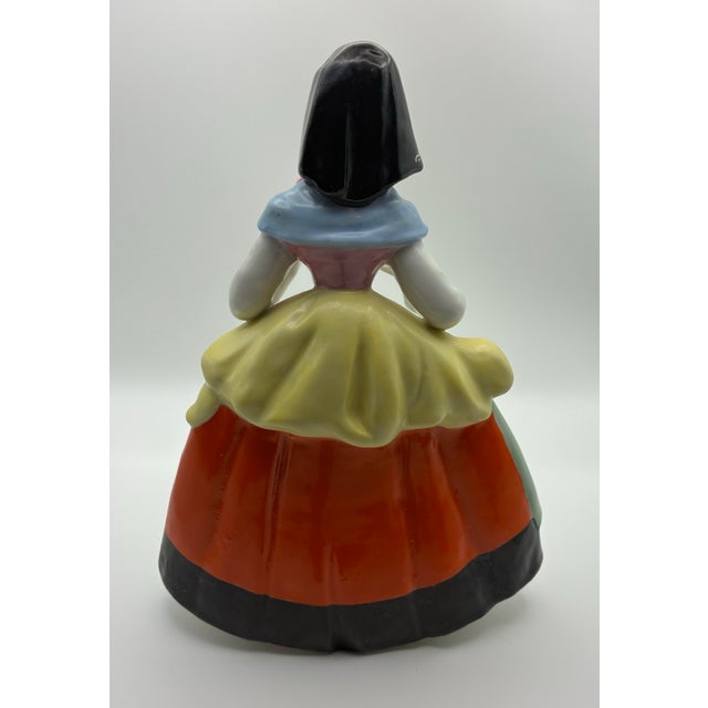 Figurative Vintage Ardalt Lenwile Porcelain Figurine of Woman Holding Flower, Japan For Sale - Image 3 of 7