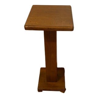 1990s Oak Plant Stand For Sale