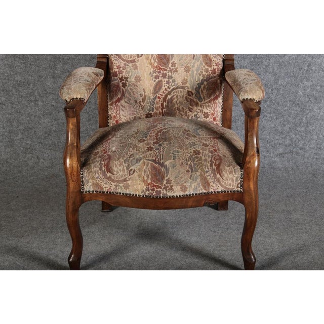 Brown Antique Louis Phillipe Armchair in Walnut, 1860 For Sale - Image 8 of 18