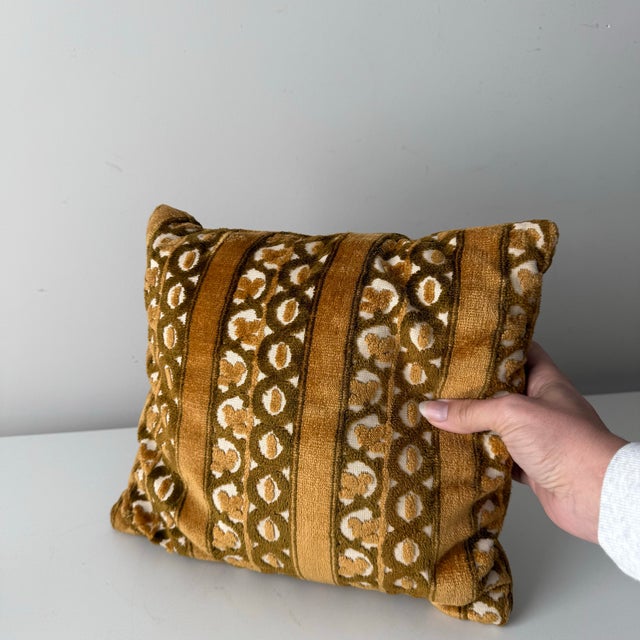 1970s Velvet Chenille Pillow For Sale In Charleston - Image 6 of 6