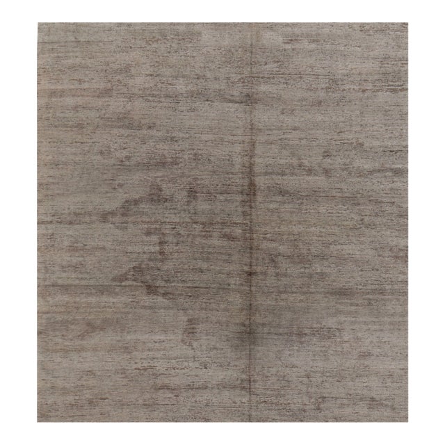 Rug & Kilim’s Modern Textural Rug in Neutral Taupe and Gray Tone-on-Tone -13x14 For Sale
