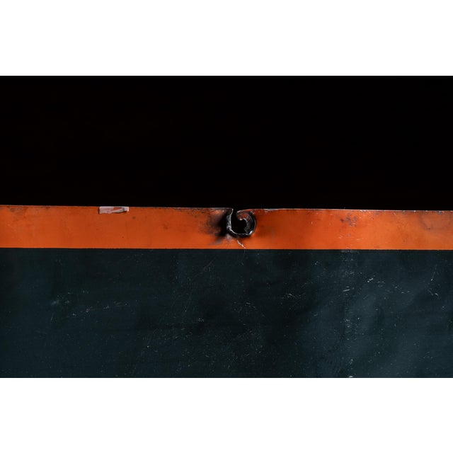 Metal Vintage West Nebraska Express (Wnx) Railroad Painted Tin Sign For Sale - Image 7 of 8