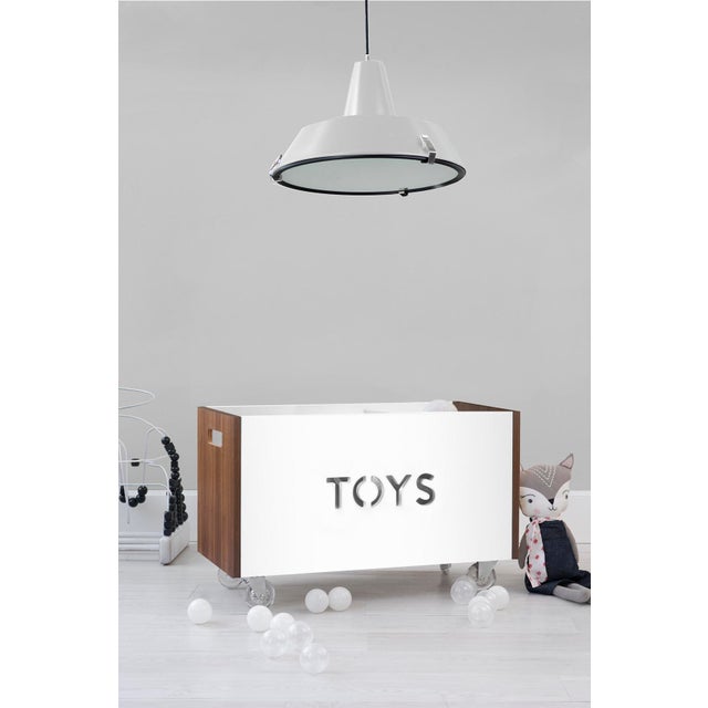 Nico & Yeye Toy Box Chest on Casters Walnut White Chairish