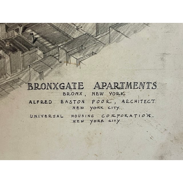 1941 Architectural Rendering for Alfred Easton Poor's Bronxgate Apartments For Sale In Naples, FL - Image 6 of 15