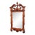Vintage Queen Anne Style Carved Wood Beveled Wall Mirror For Sale