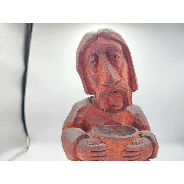 Brown Wooden Sculpture, 1960s For Sale - Image 9 of 10