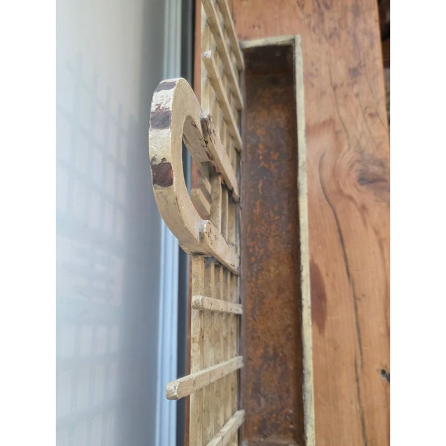 1930s Vintage Folk Art Style Trellis Planter Box For Sale - Image 5 of 10