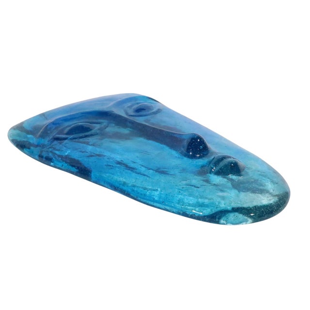 Mid-Century Modern Late 20th Century Art Glass Mask Made in Mexico by Jaramillo Bros. For Sale - Image 3 of 6