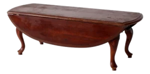 Vintage Queen Anne Style Drop Leaf Coffee Table