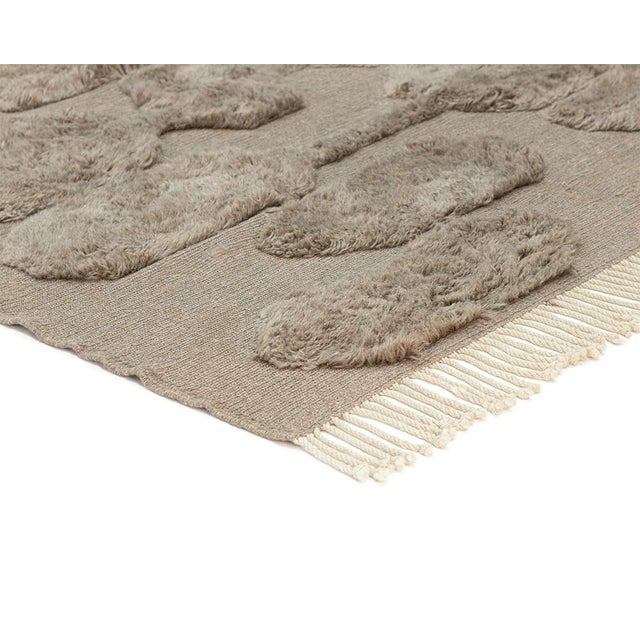 2020s Textured Organic Shapes Hand-Knotted Wool Rug | 8'0" X 6'0" | One of a Kind For Sale - Image 5 of 7