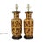 A Pair of Early 21st-Century Hand-Painted Tortoiseshell-Patterned Art Ceramic Table Lamps For Sale - Image 11 of 11