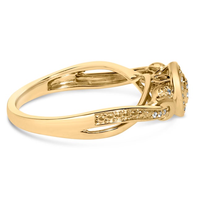 Envelop your beloved's finger with the opulence of our magnificent engagement ring, beautifully crafted from .925 sterling...