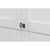 Wood Cottage White Media Buffet in Solid Pine with Ring Pulls For Sale - Image 7 of 8