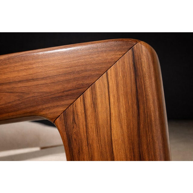 Beige Brazilian Modern Armchair in Caviuna wood & Wool, Jorge Zalszupin, 1960s - 608A For Sale - Image 8 of 16