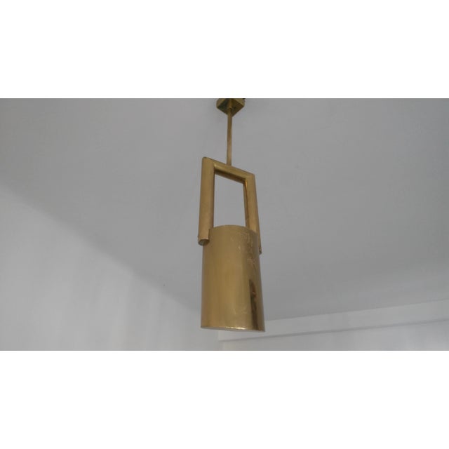 1970s Brass Pendant Lamps, 1970s, Set of 4 For Sale - Image 5 of 6
