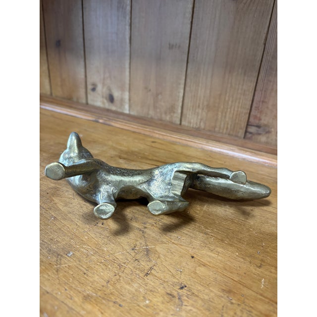 Vintage English Brass Fox Figure For Sale In Naples, FL - Image 6 of 6