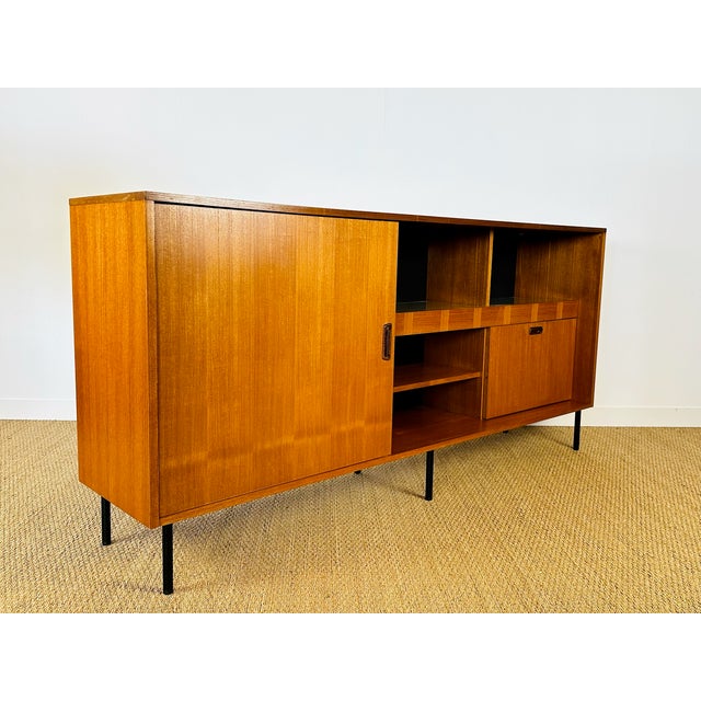 Scandinavian Teak High Sideboard, 1960s For Sale - Image 6 of 18