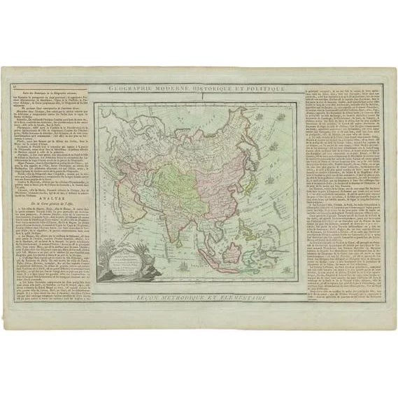Antique Map of Asia with Indonesia and the Marianas, 1790 For Sale