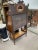 Brown Antique Tiger Oak Flip Down Cabinet For Sale - Image 8 of 11