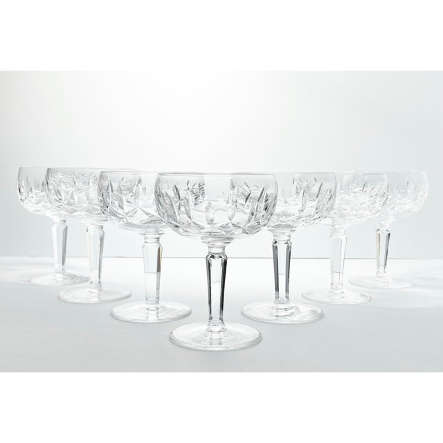 Waterford “Kildare” Set of 7 Crystal Coupe Champagne Glasses 5 1/4” 8oz Signed Excellent condition. No chips, cracks, or...