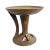 Vintage carved wood Naga serving bowl / stool. Elegant hand carved modern design with rich aged raw finish.