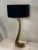 Large solid bronze lamp / signed / dimensions data without lampshade / lampshade not provided. This piece has an...