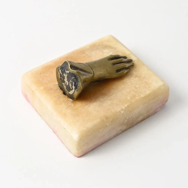 19th Century Victorian Ladies Hand Paperweight For Sale - Image 5 of 11