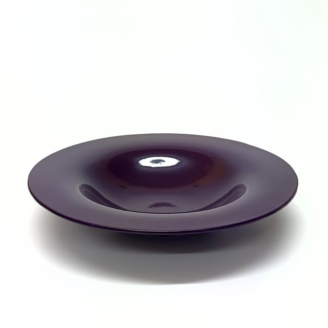 Purple Mammoth Minimalistic Ceramic Presentation Bowl by Haeger For Sale - Image 8 of 12