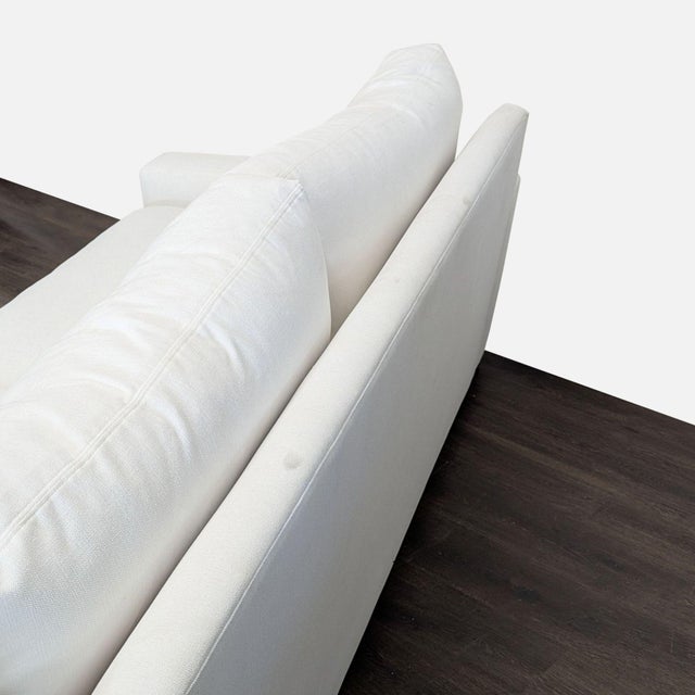 Textile Restoration Hardware Maxwell White Sectional Sofa - Modern L-Shaped Couch For Sale - Image 7 of 15