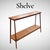Mid-Century Modern Vintage Stitched Leather and Oak Shelf by Jacques Adnet, 1950s For Sale - Image 3 of 15