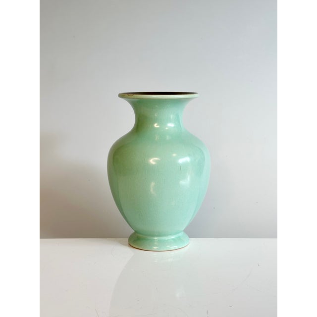 Mid-Century Ceramic Vase with Celadon Glaze by Steuler Keramik, Germany, 1950s For Sale - Image 13 of 13