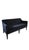Barclay Butera Ridgecrest 60" Black Velveteeen Loveseat Settee Sofa Couch For Sale In San Francisco - Image 6 of 11