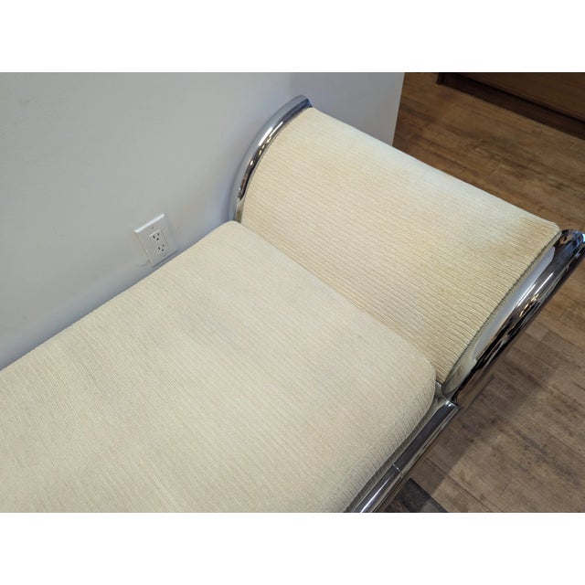 Metal Selig Mid Century Modern Chrome Bench Chaise Day Bed For Sale - Image 7 of 9
