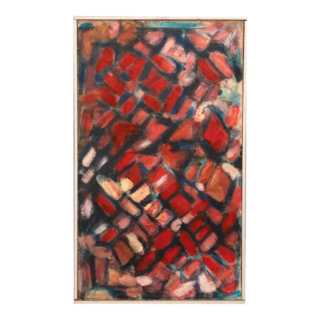 Giorgio Lo Fermo - Red Reticulum - Original Oil Paint - 2012 For Sale